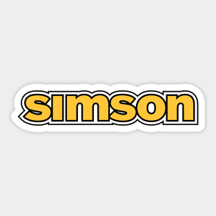 Simson logo (yellow) Sticker